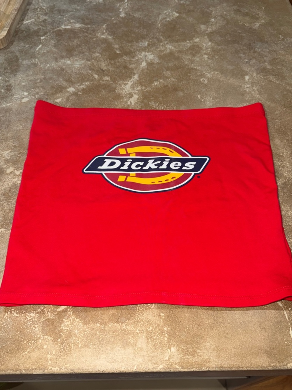 Dickies Red Logo Strapless Tube Top